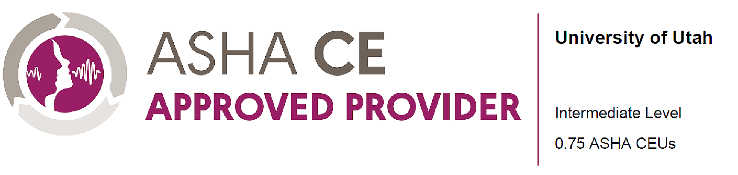 ASHA CE Approved Provider